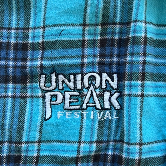 XL Blue Copper Mountain Flannel - Picture 2 of 7